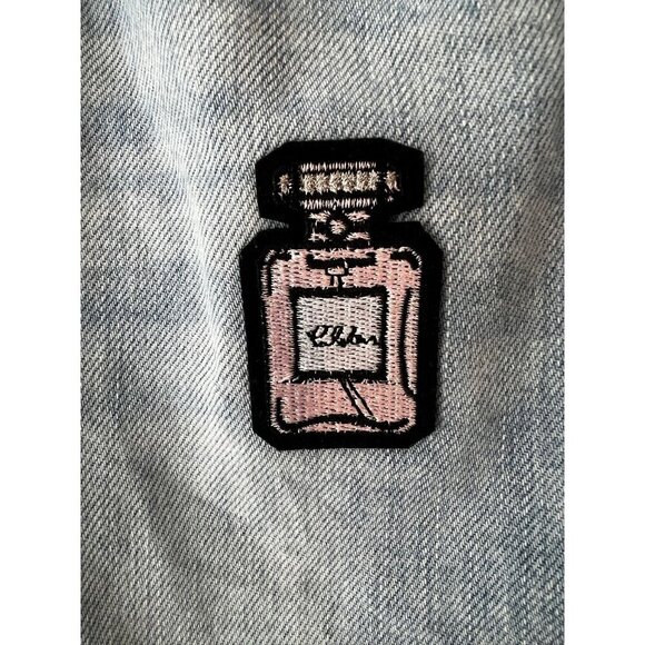 Girls Levis Denim Jean Mini Skirt Size 10 Patches Kids Youth - Picture 8 of 12